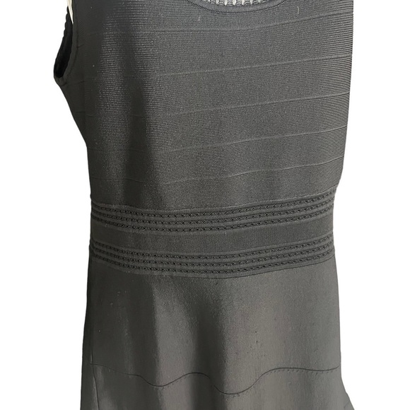 Diane Von Furstenberg DVF Sleeveless Scoop Neck Stretch Black Dress Size Large - Picture 6 of 13